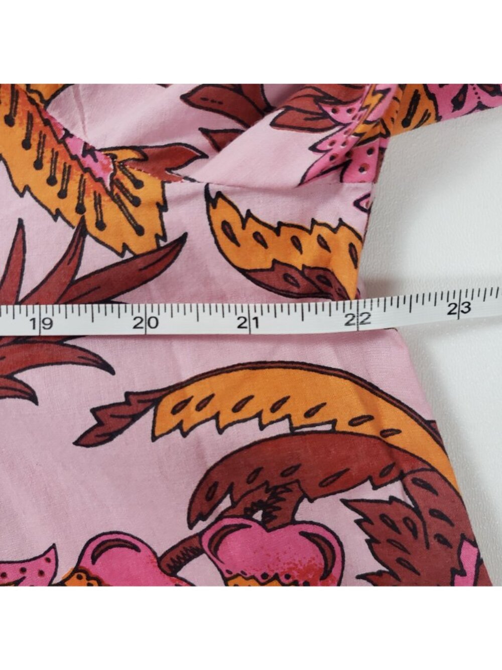 Tuckernuck Pink Ornate Chintz Floral Tiered Mini Dress Women’s XL Cotton NWT - Picture 7 of 16